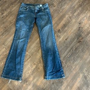 Cruel Girl women’s jeans size3/extra long. Back of cuff frayed, no other issues